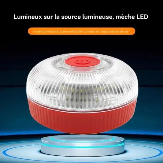 Bande lumineuse stroboscopique V16 avec aimants puissants au bas de la batterie