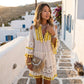🔥58 % de réduction 👗Robe ample en coton et lin brodée pour femme 🌸