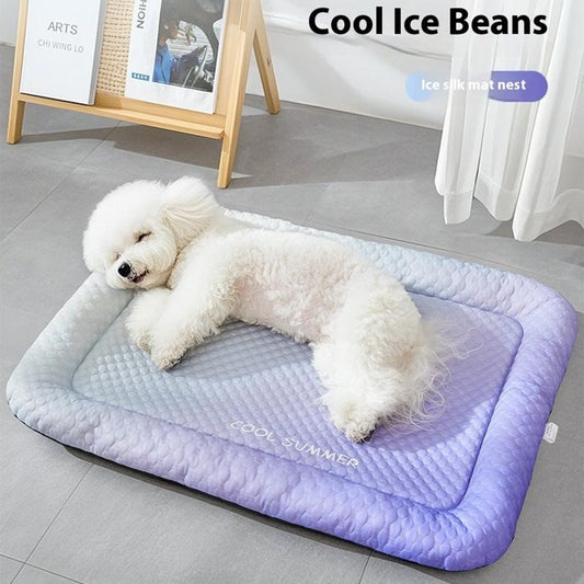 🐶🐱❄️Tapis rafraîchissant en gel pour animaux de compagnie - Coussin anti-chaleur estival - Respirant et non toxique - Tapis de couchage frais pour chiens et chats