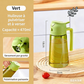 🧴 50% DE RÉDUCTION ! ✨ Pulvérisateur et Distributeur d‘Huile en Verre 2 en 1 – Design Élégant, Contrôle du Débit & Facile à Nettoyer 🫙