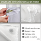 🚿 PROMO LIMITÉE 50% DE RÉDUCTION ! ✨ Rideau de Douche Motif Waffle – Double Imperméabilité, Boutons-Pression, Fenêtre Transparente 🛁