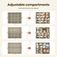 👟 50% DE RÉDUCTION ! 🧺 Boîte de Rangement en Tissu pour Chaussures – Pliable & Respirante – 16 Compartiments & Couvercle Transparent pour Placard 🏠