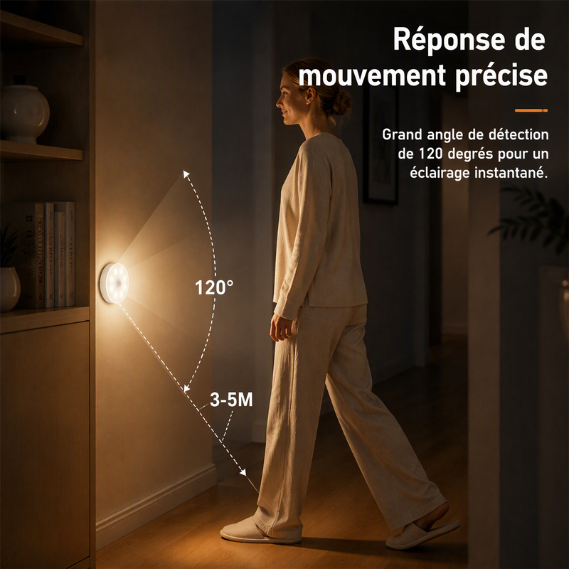 ✨ Nouveauté 2026 | Luminaire LED à Détection de Mouvement | Installation Facile, 3 Modes 🔆【-50%】