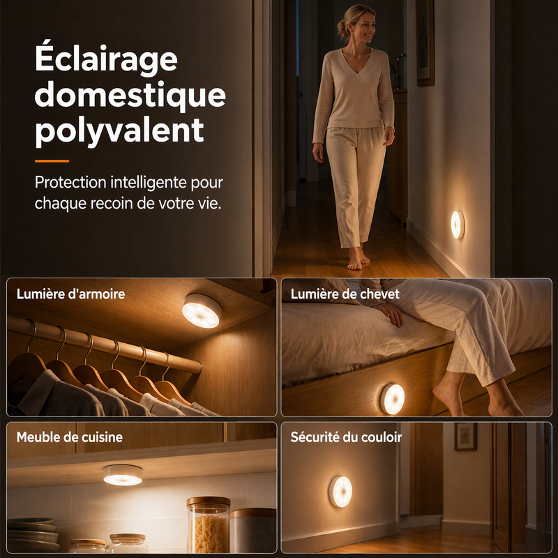 ✨ Nouveauté 2026 | Luminaire LED à Détection de Mouvement | Installation Facile, 3 Modes 🔆【-50%】