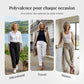 Pantalon décontracté à jambe droite de couleur unie