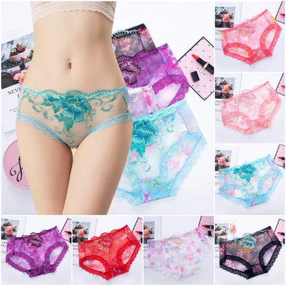 🔥Achetez-en 7, obtenez-en 7 gratuitement🔥Culotte antibactérienne en coton avec broderie en dentelle