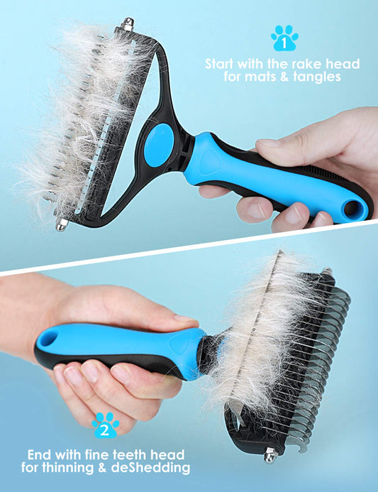 🐕 50% DE RÉDUCTION ✂️ Outil démêlage chien/chat – Double rangée, anti-rayures & efficace ✨