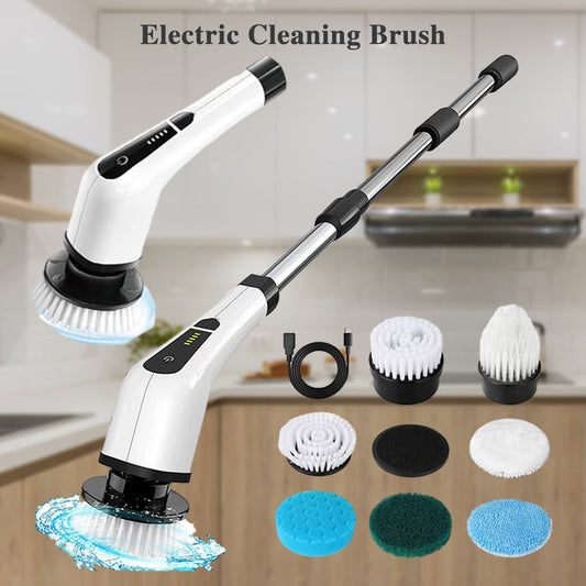 🧼 PROMO FLASH : 50% DE RÉDUCTION ! Brosse de Nettoyage Rotative Électrique Sans Fil avec Manche Télescopique et 7 Têtes, Double Vitesse & Batterie 2500 mAh for un Ménage Sans Effort du Sol au Plafond ✨