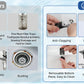 🔧🛁 Filtre lavabo universel – 3 en 1 : crépine inox, collecteur de cheveux et bouchon pop-up, s’adapte à tous les diamètres (1,1–2,36 pouces) 🖤💧