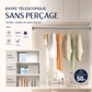 🛏️ 50% DE RÉDUCTION! 🚿 Tringle extensible sans trou – Réglable, montage rapide & sans outil – Idéale pour salle de bain, fenêtres et rideaux ✨