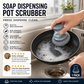 🛒🧽 50 % DE RÉDUCTION EN CE MOMENT ! ✨ Brosse de nettoyage avec savon intégré – Nettoyage facile des casseroles et poêles sans salissures inutiles