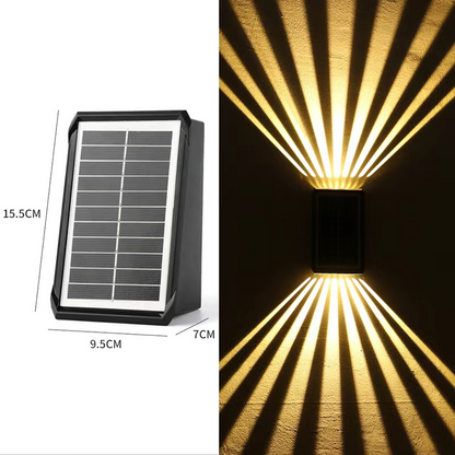 ⏳Offre à durée limitée⌛ Projecteur mural solaire décoratif 4 LED – Étanche – Pour extérieur