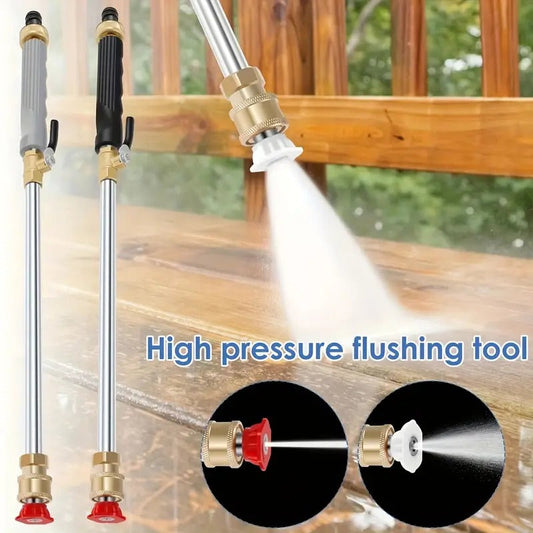 💧 50% DE RÉDUCTION! 🔫 Pistolet à Eau Haute Pression avec 3 Buses Interchangeables – Alliage d'Aluminium Résistant, Idéal Pour Le Nettoyage De La Voiture & Du Jardin 🚗
