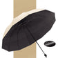 Parapluie robuste et compact à 12 baleines – résiste au vent et se plie facilement