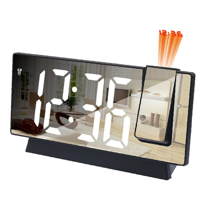 🔥 Offre Spéciale Limitée ! ✨ Réveil Projecteur LED Miroir - Projection Plafond 180°, Affichage Température/Date, Double Alimentation 🕒🔮