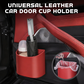 🔥-50% ! 🚗Porte‑gobelet universel en cuir PU pour voiture, fixation sûre, pour bouteilles & téléphones ☕✨