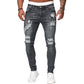 👖50 % DE RÉDUCTION !🔥Jean skinny délavé stylé pour homme – Coupe slim fuselée, coton respirant et détails déchirés tendance