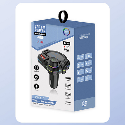 💐50% DE RÉDUCTION ! Transmetteur FM Bluetooth Double Port – Charge Rapide USB & QC3.0 ⚡🔊【Offre Limitée】