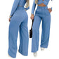 🌸DERNIER JOUR DE L'OFFRE SPÉCIALE - 62 % DE RÉDUCTION💕Pantalon taille haute à jambes larges pour femme, couleur unie