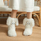 Chaussettes-chaussons en peluche pour femmes, chaussettes d'intérieur d'hiver, doublure polaire épaisse, antidérapantes, couvre-chaussures en peluche pour femmes adultes