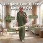 Ensemble deux pièces en coton et lin pour femme