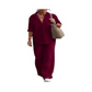 Ensemble deux pièces en coton et lin pour femme