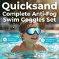 Lunettes de natation anti-buée avec bouchons d’oreilles et pince-nez