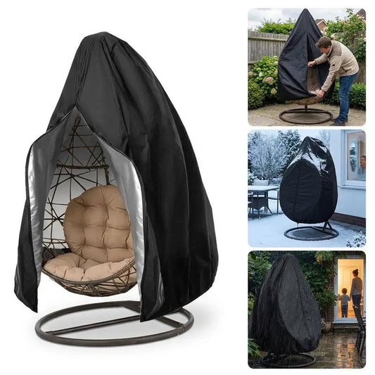 ⏰🔥OFFRE LIMITÉE : 50 % DE RÉDUCTION ! 🪑 Housse résistante et imperméable pour fauteuil suspendu en forme d’œuf – Tissu Oxford résistant aux UV et facile à monter grâce à sa fermeture éclair ☀️✨