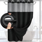🚿 PROMO LIMITÉE 50% DE RÉDUCTION ! ✨ Rideau de Douche Motif Waffle – Double Imperméabilité, Boutons-Pression, Fenêtre Transparente 🛁