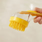 📢📢50 % DE RÉDUCTION !! ⏰Brosse de bain pour animaux de compagnie avec long manche et distributeur de shampoing