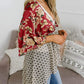 🧥 50% DE RÉDUCTION 🌸 Cardigan femme à fleurs, manches volantées & nouer – Style bohème fluide & ample – Léger, aéré – parfait pour le printemps ou les soirées d’été – romantique et décontracté 🌿