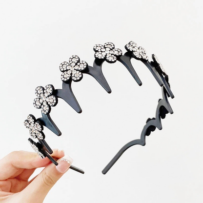 Ensemble de bandeaux ondulés en cristal - Accessoire de cheveux féminin, léger et antidérapant, orné de cristaux scintillants, idéal pour les mariages et le quotidien
