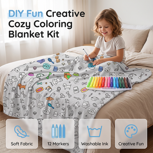 🔥 DERNIER JOUR : -50 % !! 🎨✨ Kit de couverture à colorier « Cocooning créatif » – Activité artistique et détente à faire soi-même