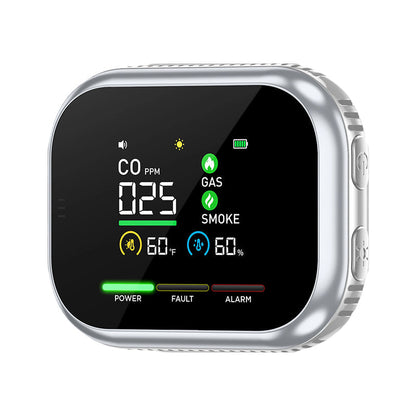 Alarme multigaz portable avec écran LCD et batterie de secours
