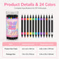 📢📢 50 % DE RÉDUCTION !!⏰️ Lot de 24 stylos à nail art à double embout