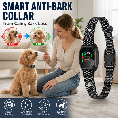 🛡️🐾 50% DE RÉDUCTION ! Collier anti-aboiement – Système intelligent anti-décalage qui filtre les autres aboiements. Étanche (IP67) et rechargeable par USB – un dressage en toute sérénité, où que vous soyez ! 💦✅
