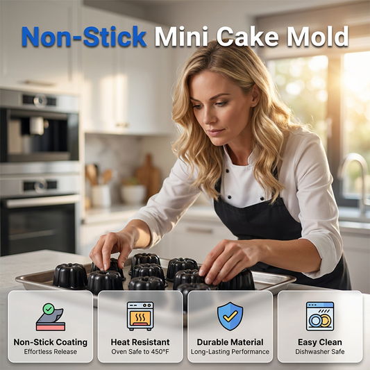 Moule à mini-gâteau en forme de citrouille en acier au carbone