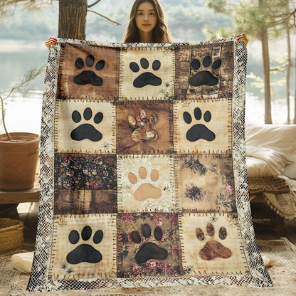 🐾 50% DE RÉDUCTION! 🛋️ Couverture en flanelle – Motifs pattes, douce & réconfortante ✨