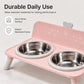 🐱🐶 Gamelles doubles surélevées – Protection cervicale et bols amovibles, pour des repas confortables et sains au quotidien 🥣💚