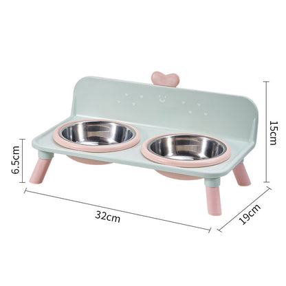 🐱🐶 Gamelles doubles surélevées – Protection cervicale et bols amovibles, pour des repas confortables et sains au quotidien 🥣💚