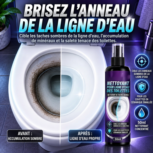 Spray nettoyant pour la ligne d'eau des cuvettes de toilettes