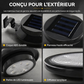 Lampes solaires LED étanches d'extérieur pour gouttière et mur