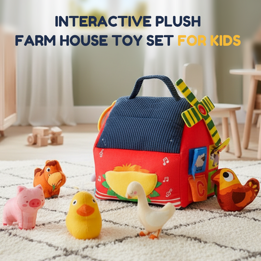🐮🏡 Ensemble de jeu interactif « Ferme en peluche » pour enfants