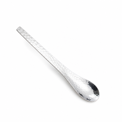 🥄 -50 % pour une durée limitée ! 🍮 Cuillère à dessert martelée en acier inoxydable 🍽️