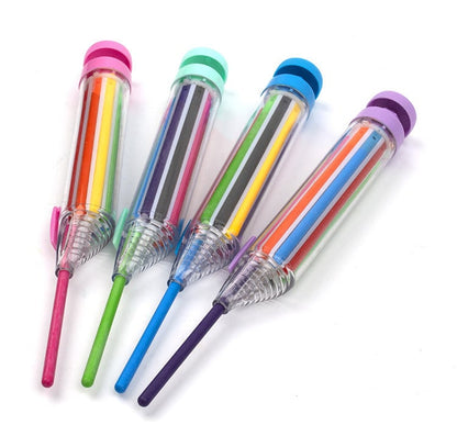 🌈 1 achetés 1 offerts 🎨Crayons de couleur à bouton-poussoir 8 couleurs, sans aucun ingrédient chimique