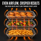 Grille à 3 niveaux en acier inoxydable 304 pour friteuse à air, panier de cuisson empilable et support à toasts pour ailes de poulet et pain grillé, accessoire de cuisson pour friteuse à air