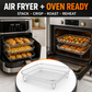 Grille à 3 niveaux en acier inoxydable 304 pour friteuse à air, panier de cuisson empilable et support à toasts pour ailes de poulet et pain grillé, accessoire de cuisson pour friteuse à air