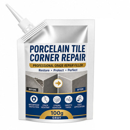 Mastic de réparation imperméable pour angles de carrelage et de pierre