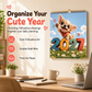 🎄🎁 Vente de Noël – 50 % de réduction 🐕 Calendrier mural Chihuahua (12 mois)
