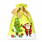Lot de 10 sacs-cadeaux à bonbons de Noël avec cordon de serrage